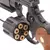 Revolver Airsoft King Arms GBB .357 Python Evil Preto com cilindro e cartuchos visíveis.