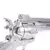 Revolver Airsoft King Arms GBB SAA .45 Devil Silver, mostrando detalhes do cilindro e do gatilho.