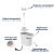 Dispenser de Detergente e Organizador Trium 650ml Branco - loja online
