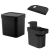 Conjunto Trium 3 Peças Dispenser de Detergente Lixeira Rodo Compacto