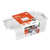 Organizador de geladeira slim transparente com tampa, ideal para armazenar alimentos de forma prática.