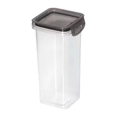 Pote Trava Mais Cristal Fumê 1,24 L. Linha Trava mais com potes que possuem fechamento hermético. Perfeitos para armazenar alimentos e manter a organização da cozinha. 
