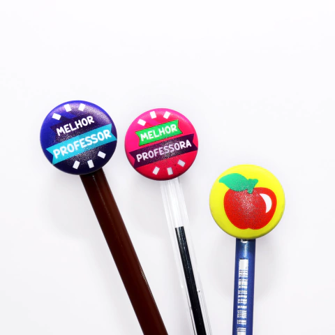 KIT 3 PEÇAS PONTEIRA LÁPIS DIA DOS PROFESSORES