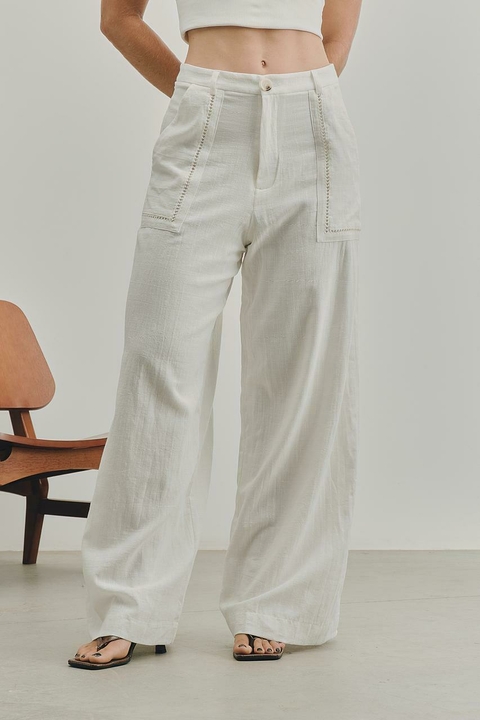 Calça Helena Entremeios Botão