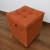 Puff Baú Quadrado Premium - Suede Terracota