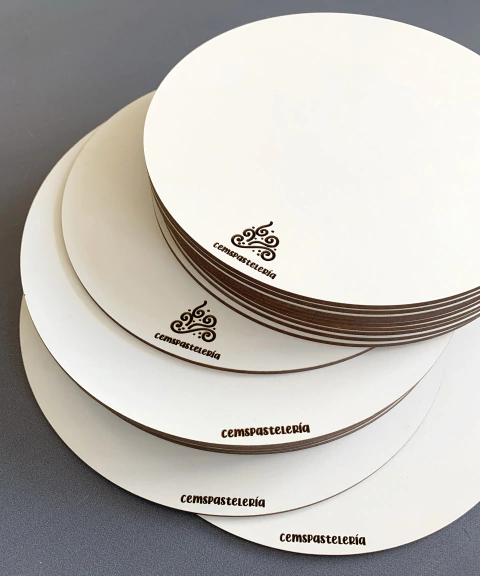 Bases con logo x 10 UNIDADES