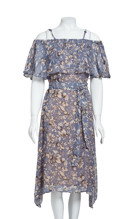 Vestido Mixed Azul Bebê - 40 BRA
