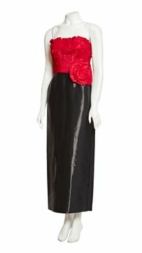 Vestido Oscar de la Renta Vermelho e Preto - 36 BRA - comprar online