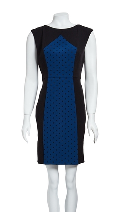 Vestido SD Preto e Azul