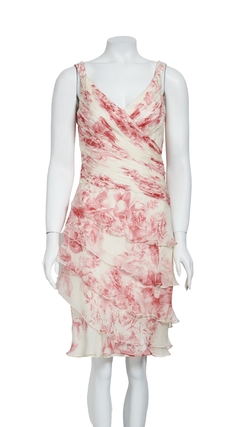 Vestido Curto Carmen Marc Valvo Nude - 4 USA