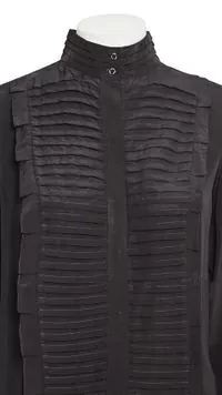 Camisa Mixed Seda Preta - P BRA na internet