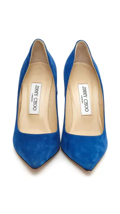 Scarpin Jimmy Choo Camurça Azul - 36 EUR - comprar online