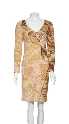 Vestido Roberto Cavalli Bege