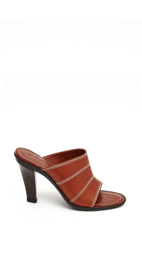 Tamanco Tod's Couro Marrom - 4 1/2 USA
