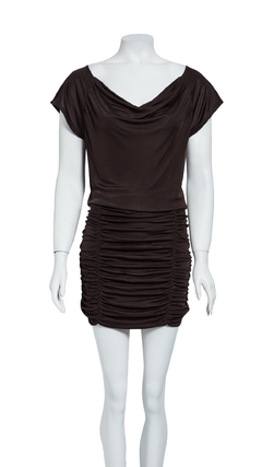 Vestido Cris Barros Marrom Escuro - M BRA