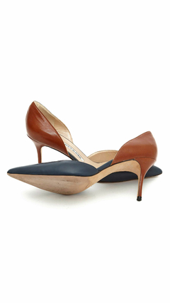Sapato Manolo Blahnik Couro Marrom e Azul - 40 IT na internet