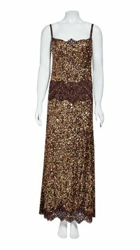 Vestido Daslu De Seda e Paetês