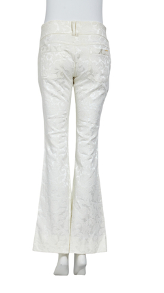 Calça Flare All Side Jacquard Off White - 40 BRA - comprar online