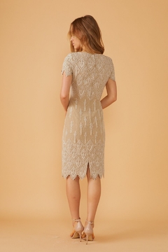Vestido Midi Guilherme Guimarães Bege - Empório Oportunidade do Bem