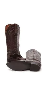 Bota Cowboy Billy Martins Couro Marrom Escuro - 7 USA na internet