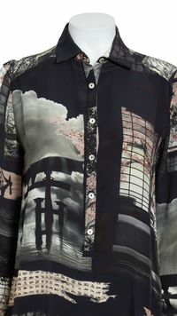 Vestido Curto Tigresse Preto Estampado - P BRA na internet
