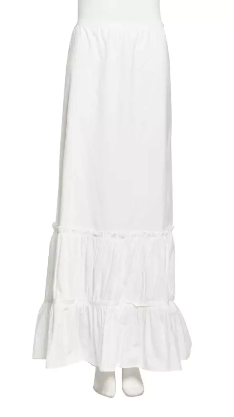 Saia Mulberry Branca Babados - 4 USA