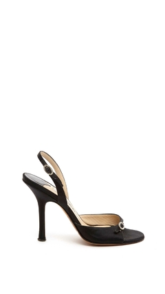 Sandália Jimmy Choo Seda Preta - 36 1/2 IT
