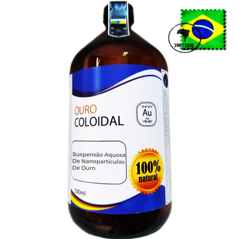 Ouro Coloidal 1L Frasco Vidro