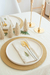 Plato de sitio con funda tusor - tienda online