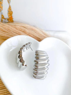 Brinco Gomos Folheado a Prata 925 na internet