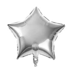 Globo Estrella Metalizado Plateado