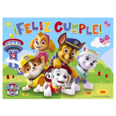 Afiche Feliz Cumple Paw Patrol X1 Un