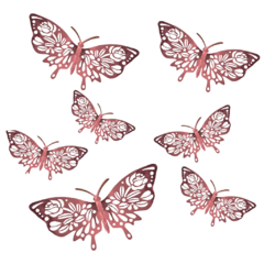 Aplique Mariposa 3D Colores x12 unidades - Planeta Fiesta