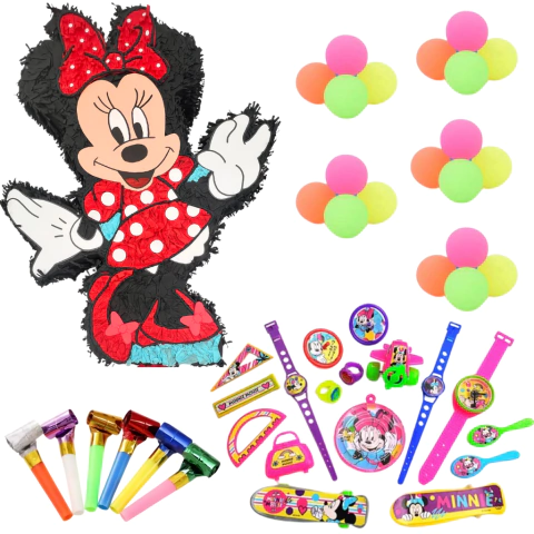 Combo Piñata + Juguetes x50 Minnie Mouse - comprar online
