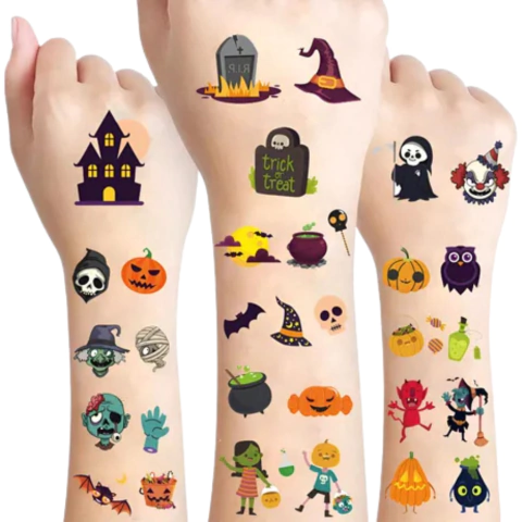 Tatto Temporal Halloween Fantasmas x11 planchas - comprar online