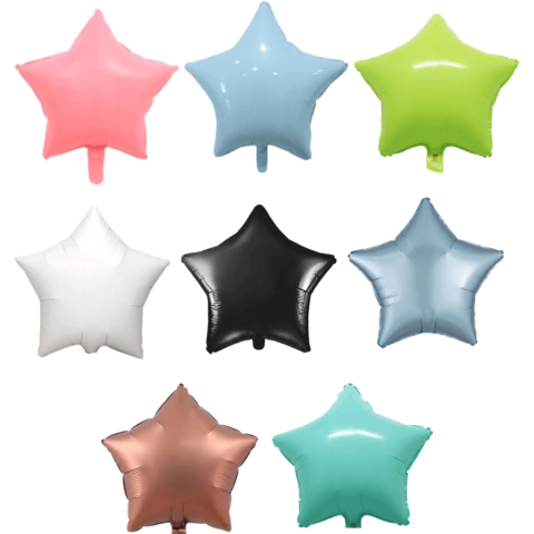 Globo Estrella Pastel 18" x1 un Varios Colores