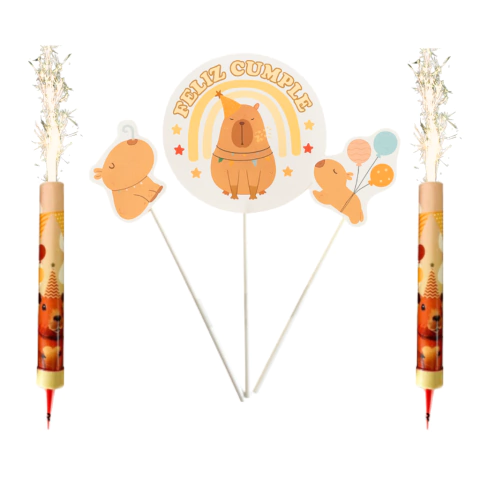 Combo Cake Topper + Bengala Carpincho | Capibara - comprar online