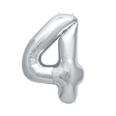 Imagen de Globos Números Metalizados Plateados 16 Pulgadas