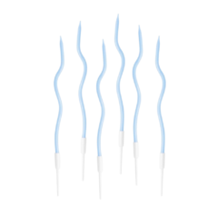 Velas ondas pastel x6u