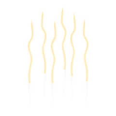 Velas ondas pastel x6u - tienda online
