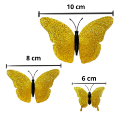 Mariposa aplique de colores x5 un - comprar online