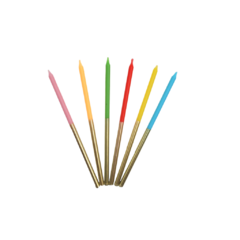 Velas skinny multicolor x12u