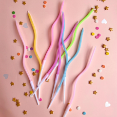 Velas ondas pastel x6u - comprar online