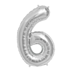 Globos Números Metalizados Plateados 32 Pulgadas - comprar online