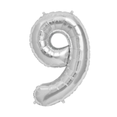 Globos Números Metalizados Plateados 32 Pulgadas - tienda online