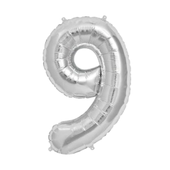 Globos Números Metalizados Plateados 16 Pulgadas - tienda online