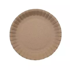 Plato Redondo Polipapel kraft 23cm ecol. - comprar online