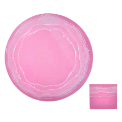 Plato De Sitio Ondas Pasteles Lila Rosa en internet
