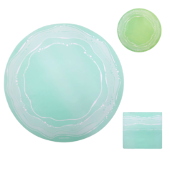 Plato De Sitio Ondas Pasteles Verde - Planeta Fiesta