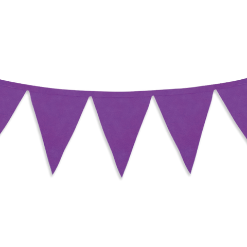 Banderin Triangulo Violeta de Carton